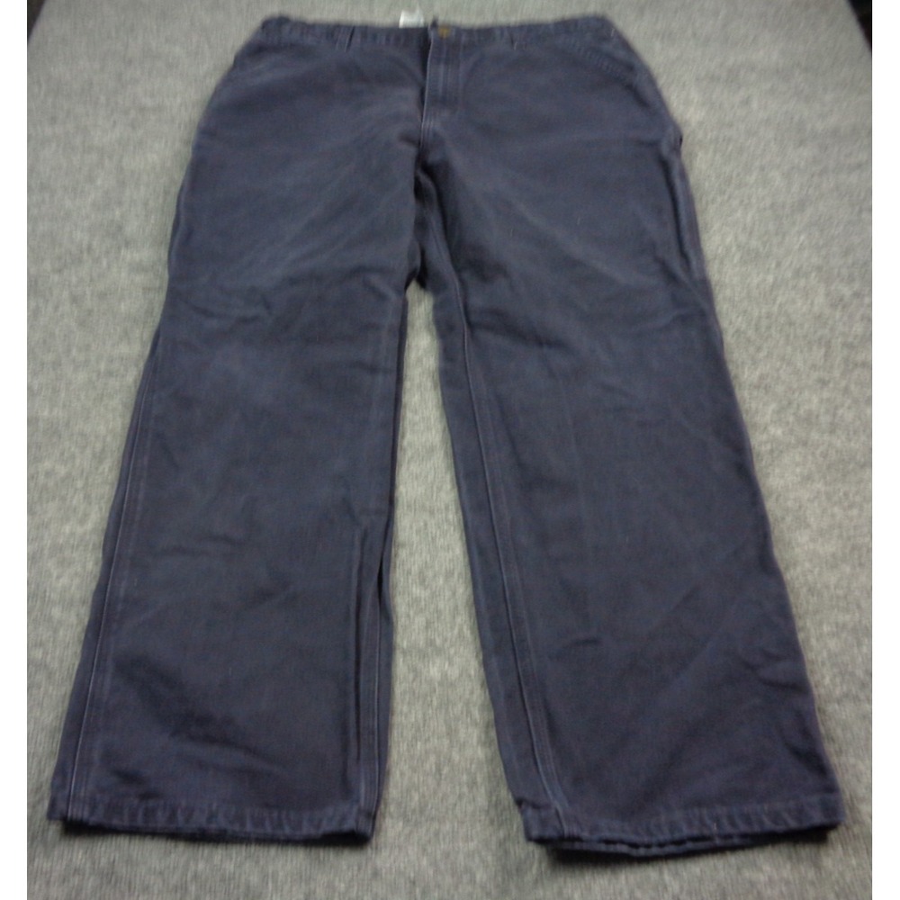 VTG Carhartt Navy Blue B11-MDT Carpenter Pants Men's 38x30 Relaxed Fit Workwear